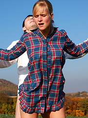 These horny teens fucking at the wild fields