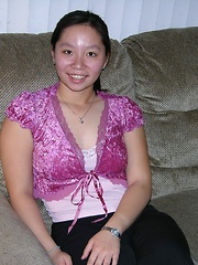 Asian College Student Strips And Spreads Apart Nude