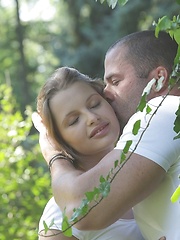 Romantic sex in the garden
