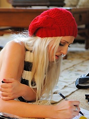 Layden shows her naked skinny body